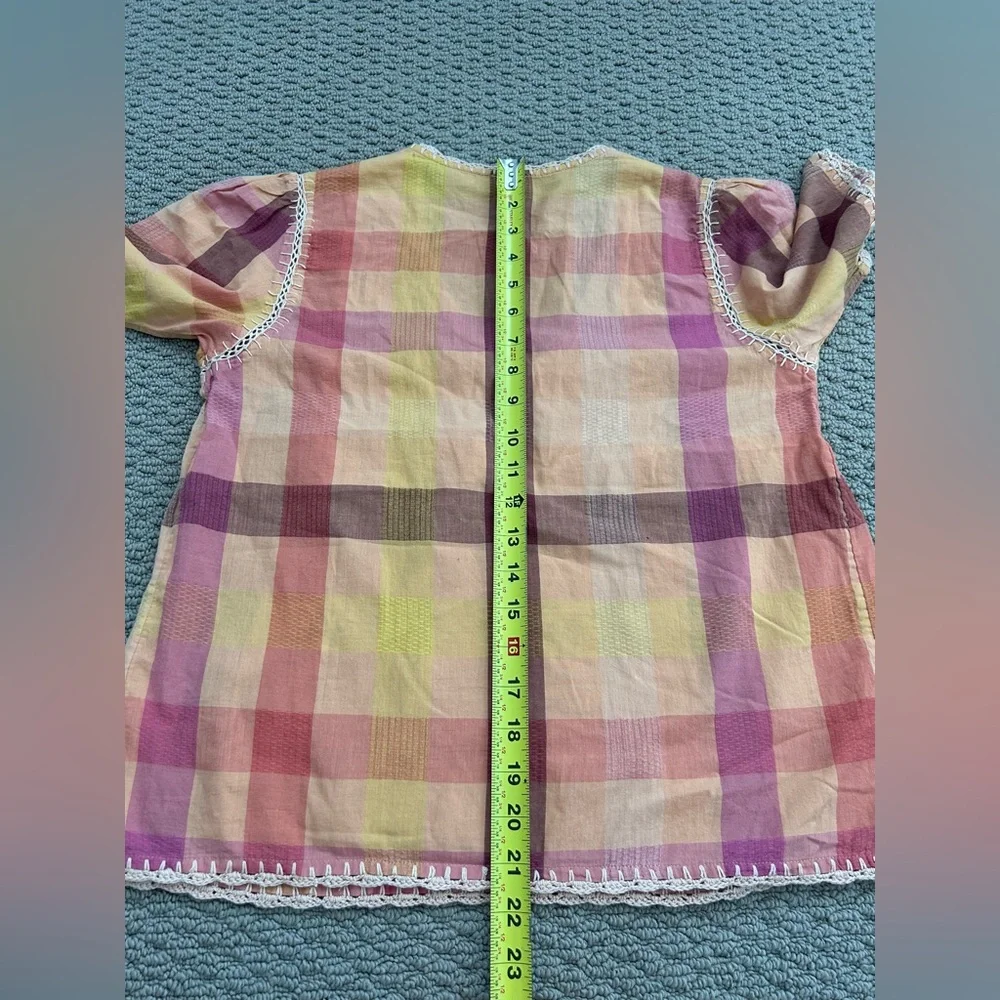 Faherty Margate Blouse
Organic Cotton
Sunset Desert Plaid
Crochet
Airy
Boho
XS - Picture 9 of 9
